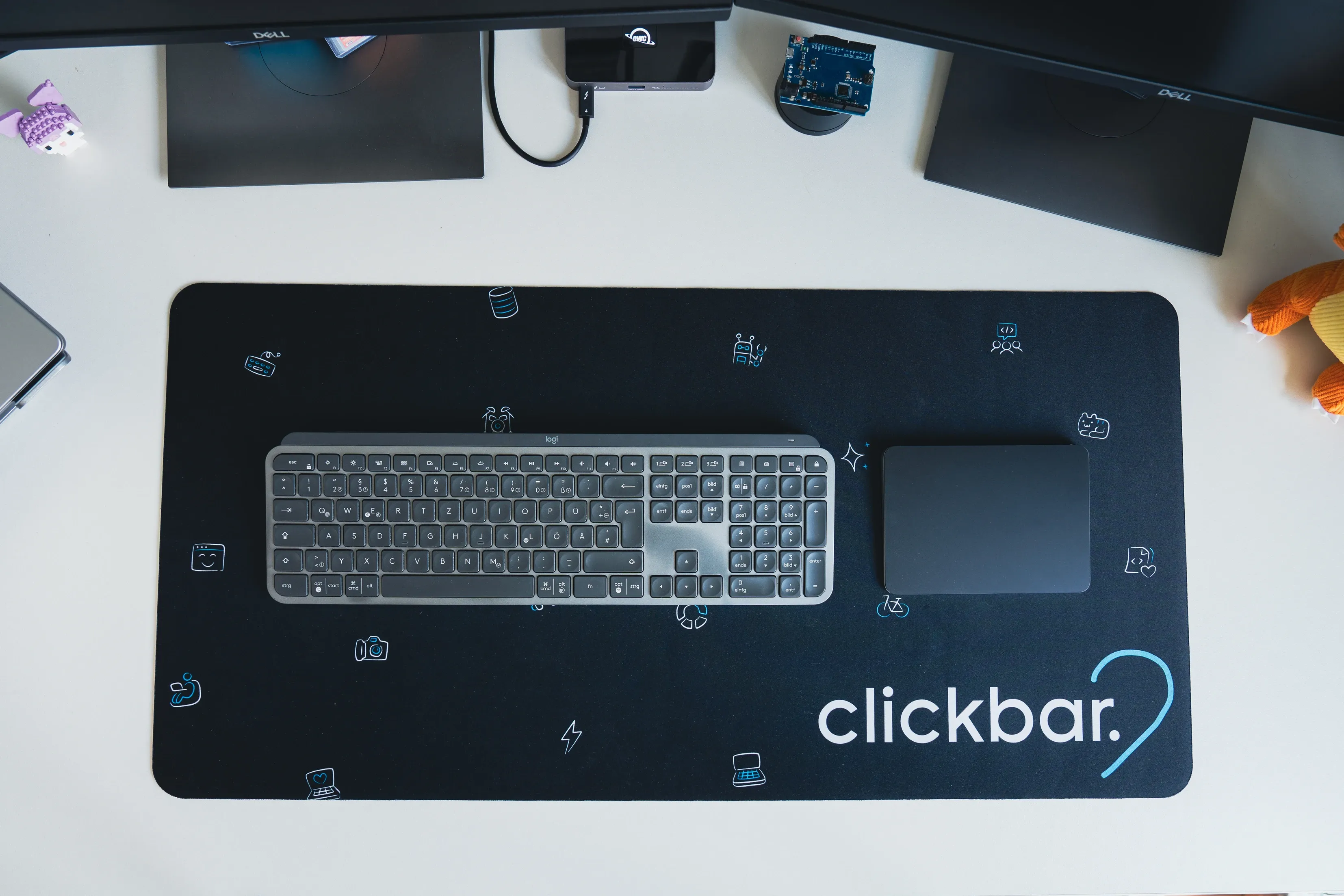 clickbar. Mouse Pad Top View Setup