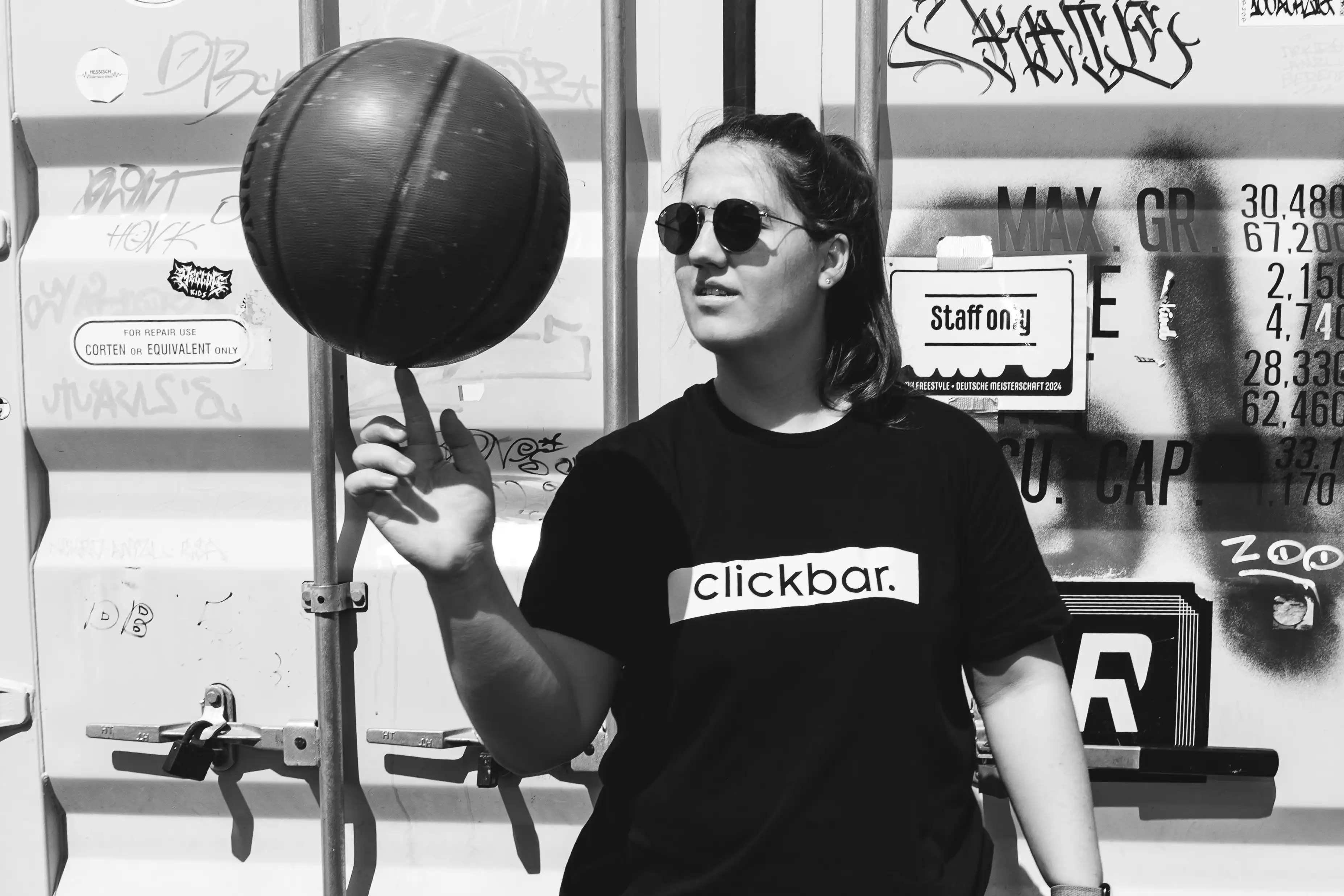 schwarzes clickbar T-Shirt