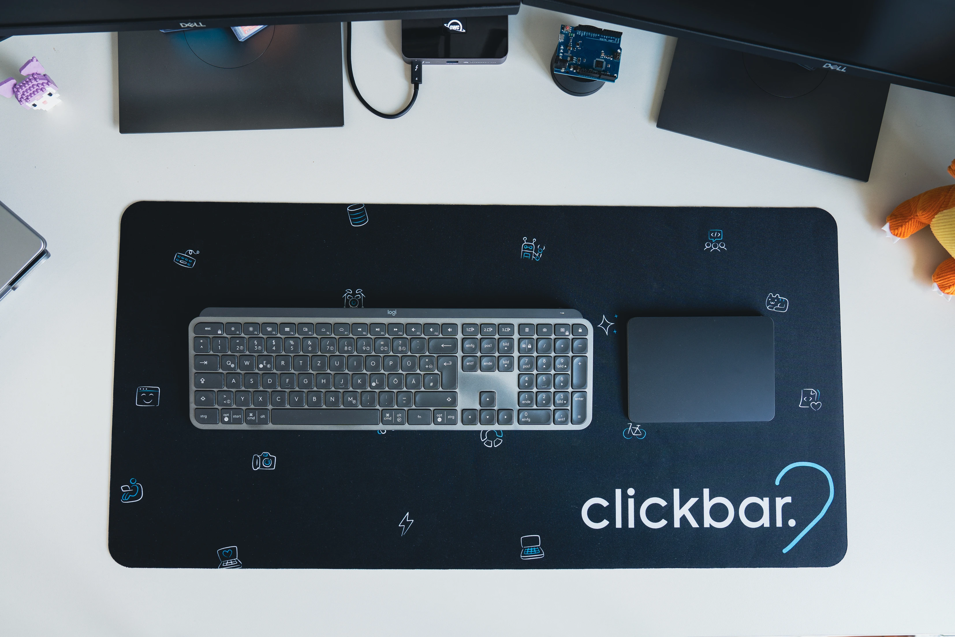 clickbar. Mouse Pad Top View Setup
